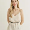 Access Strappy Draped Top Vanilla