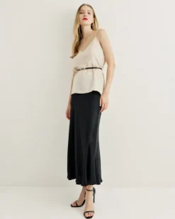 Access Strappy Draped Top Vanilla