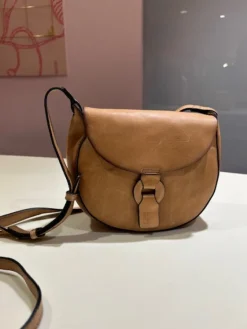 Biba Rowland Camel Leather Shoulder Bag Camel