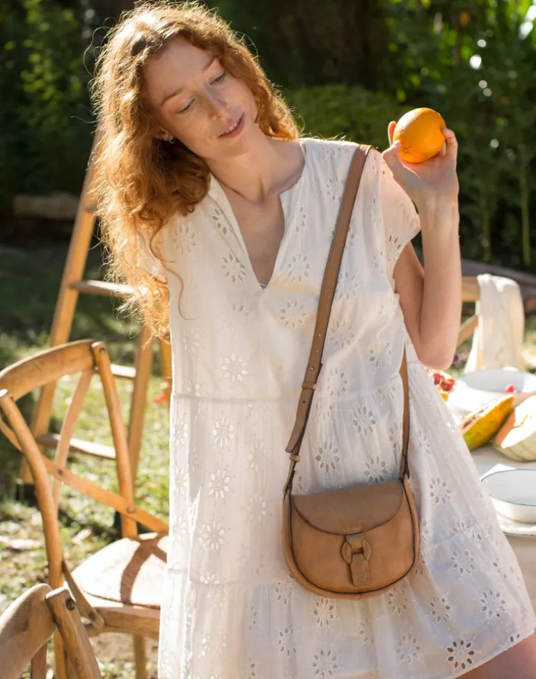 Biba Rowland Camel Leather Shoulder Bag Camel