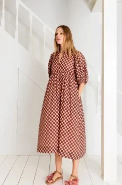 Bonté Briony Dress Brown/Pink