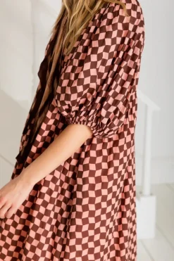 Bonté Briony Dress Brown/Pink