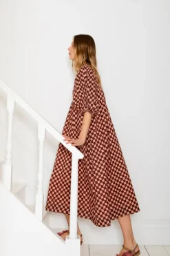 Bonté Briony Dress Brown/Pink