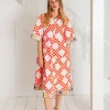 Bonté Koko Embroidered Trim Dress Poppy Red