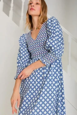 Bonté Troy Dress Blue/White