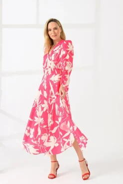 Caroline Kilkenny Blaze Dress Pink Leaf