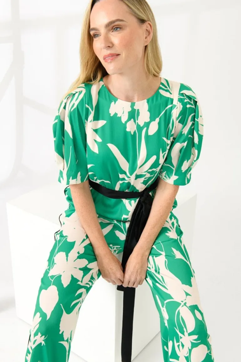 Caroline Kilkenny Danny Jumpsuit Green Leaf