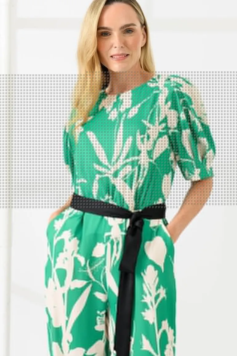 Caroline Kilkenny Danny Jumpsuit Green Leaf