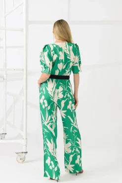 Caroline Kilkenny Danny Jumpsuit Green Leaf