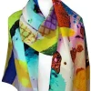 Clare OConnor Abstract Print Silk Scarf