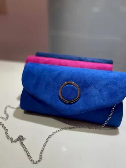 Cobo Suede Clutch Handbag