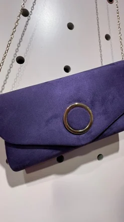 Cobo Suede Clutch Handbag