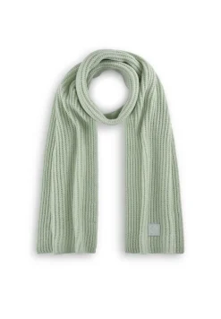 Codello Ribbed Knit Soft Wool Blend Scarf Turquoise
