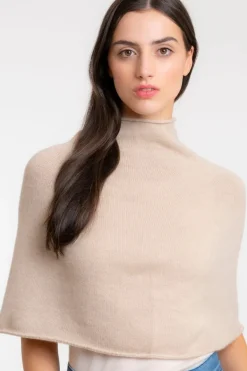 Ekotree Cashmere Half Poncho Beige