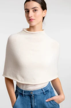 Ekotree Cashmere Half Poncho Champagne