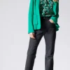 Emme Glassa Blouse Green Geo Print