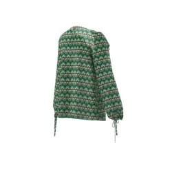 Emme Glassa Blouse Green Geo Print