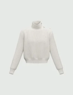 Emme Jeff Knit High Neck Sweater Off-white
