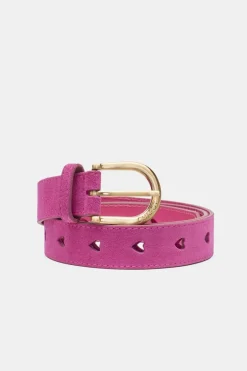 Fabienne Chapot Cut It Out Heart Belt Plum Pink