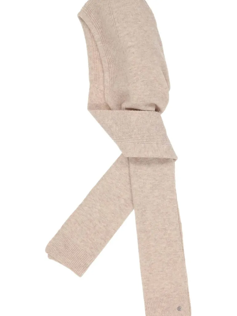 Fraas Ribbed Knitted Wool Hooded Blend Scarf Cashew