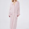 Hayley Menzies Alma Alpaca Crochet Flower Crochet Long Cardigan Pink