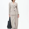 InWear Wei Pleated Trousers Light Grey Melange