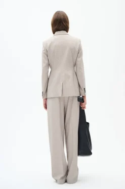 InWear Wei Pleated Trousers Light Grey Melange