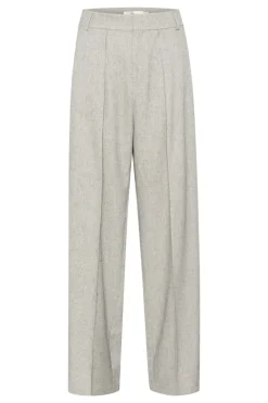 InWear Wei Pleated Trousers Light Grey Melange