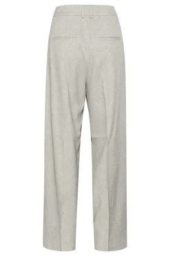 InWear Wei Pleated Trousers Light Grey Melange