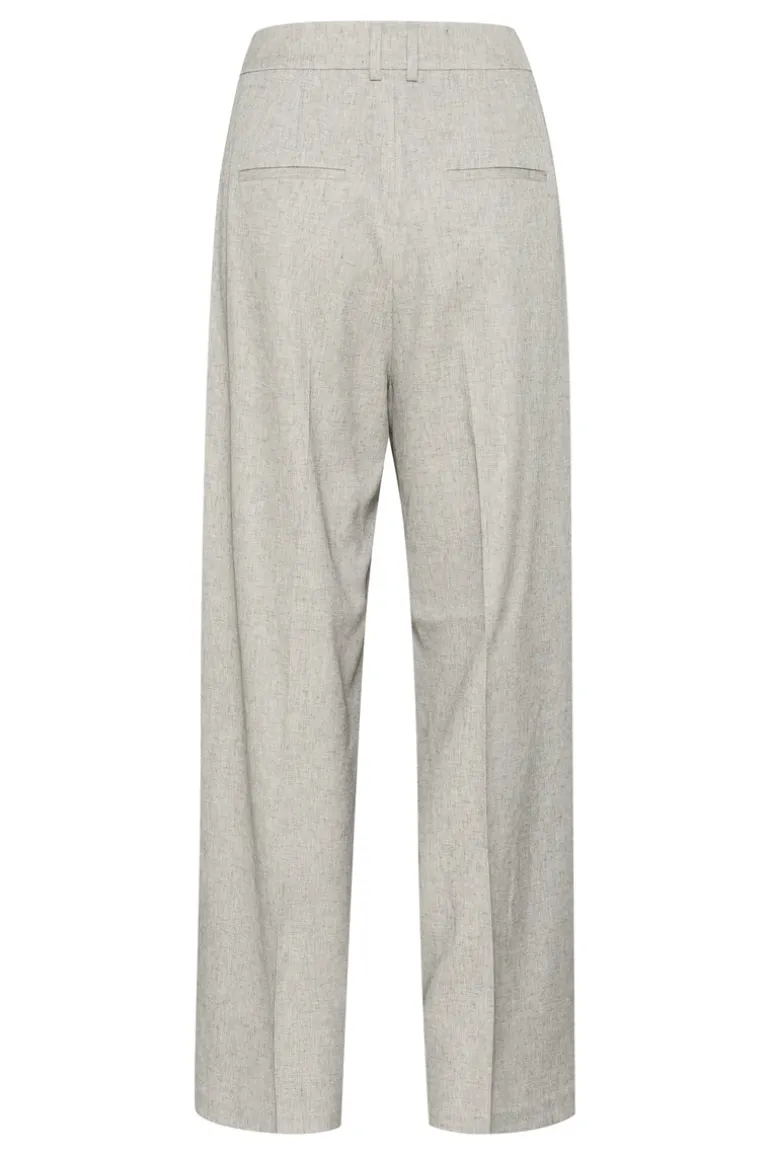 InWear Wei Pleated Trousers Light Grey Melange