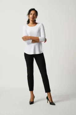Joseph Ribkoff Black Trouser With Zip Detail
