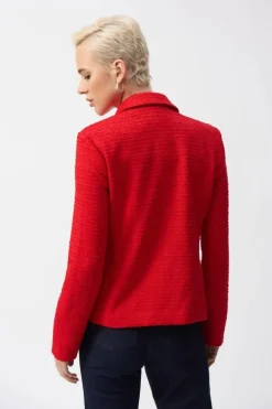 Joseph Ribkoff Boucle Fitted Blazer Radiant Red