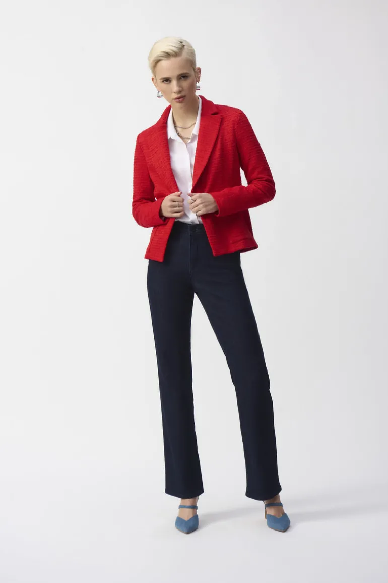 Joseph Ribkoff Boucle Fitted Blazer Radiant Red