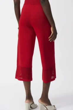Joseph Ribkoff Cropped Wide Leg Trouser Radiant Red