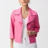 Joseph Ribkoff Faux Suede Jacket Bubble Gum