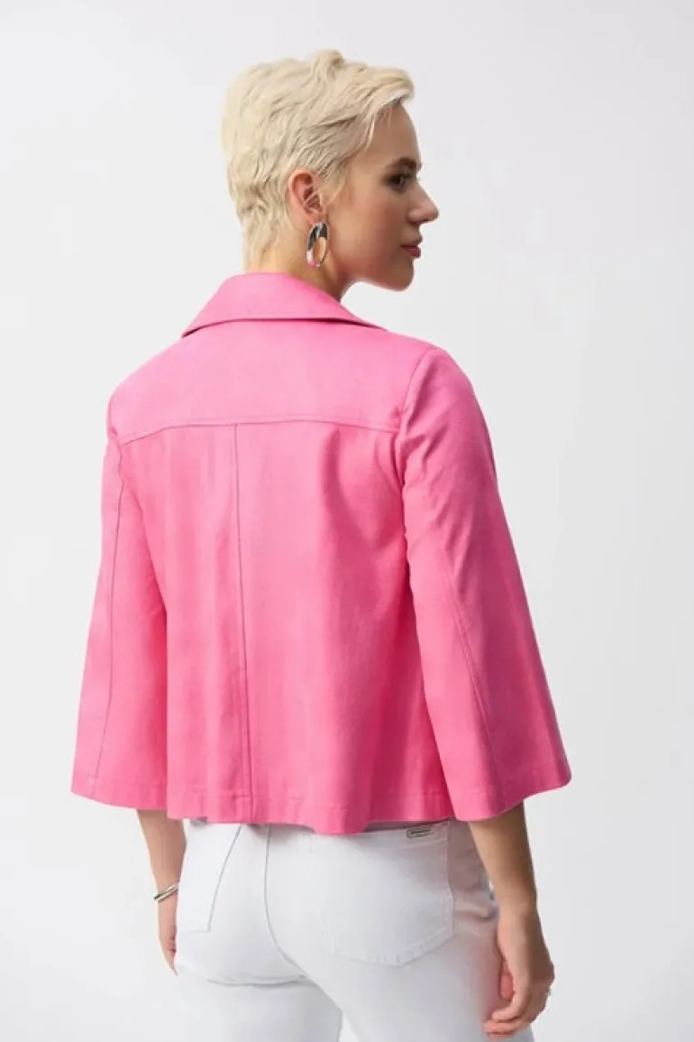 Joseph Ribkoff Faux Suede Jacket Bubble Gum