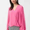 Joseph Ribkoff Georgette Boxy Top Bubble Gum