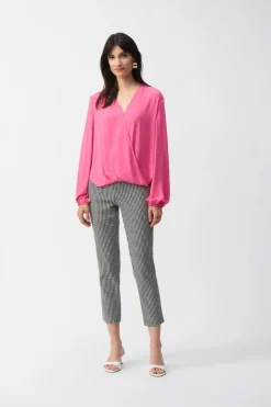 Joseph Ribkoff Georgette Boxy Top Bubble Gum