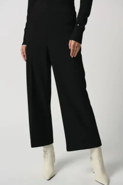 Joseph Ribkoff High Rise Wide Leg Trouser Black