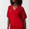 Joseph Ribkoff Knit V-Neck Pullover Radiant Red