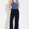 Joseph Ribkoff Navy Pintuck High Rise Pants
