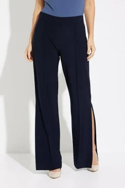 Joseph Ribkoff Navy Pintuck High Rise Pants
