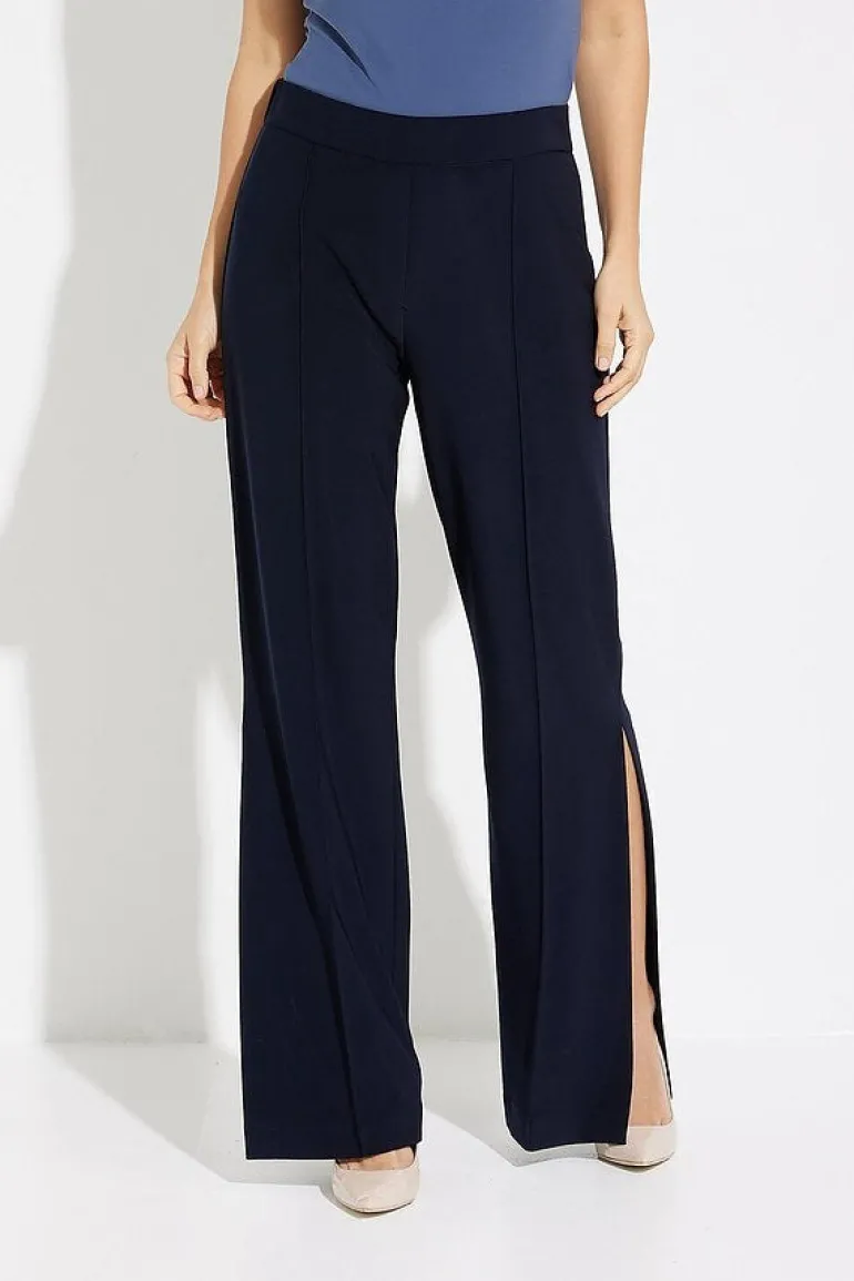 Joseph Ribkoff Navy Pintuck High Rise Pants