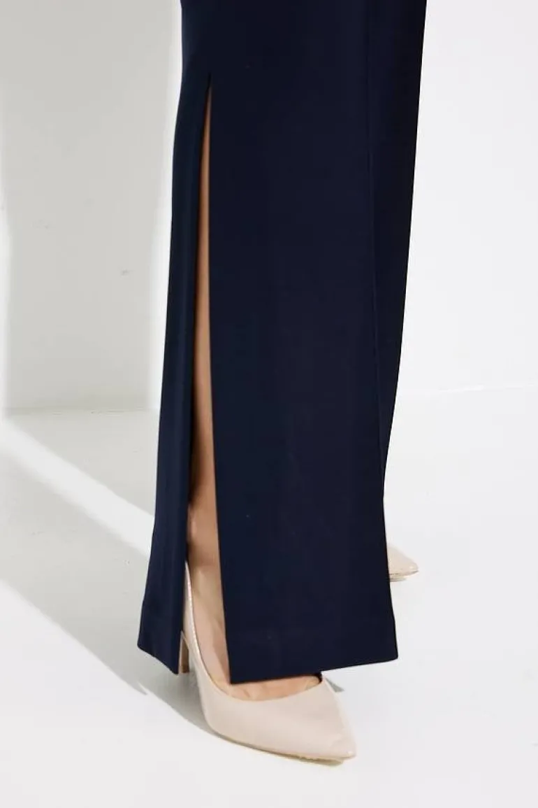 Joseph Ribkoff Navy Pintuck High Rise Pants