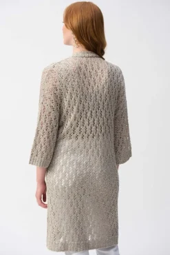 Joseph Ribkoff Open Front Knit Cover Up Champagne