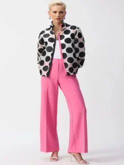 Joseph Ribkoff Pull-On Wide Leg Trousers Bubble Gum