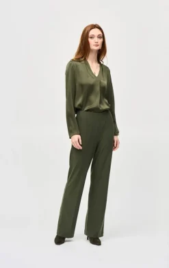 Joseph Ribkoff Satin Blouse Iguana Khaki