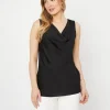 Joseph Ribkoff Satin Sleeveless Top Black