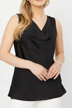Joseph Ribkoff Satin Sleeveless Top Black