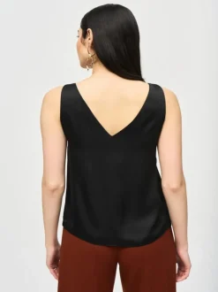 Joseph Ribkoff Satin V-Neck Cami Black